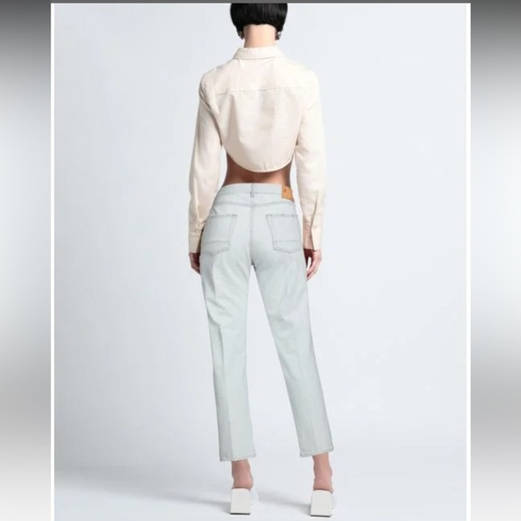 NWT Golden Goose Jolly Cropped Straight Jean Carrot Fit Light Wash size 27 - Picture 2 of 14
